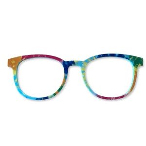 Pair Eyewear- Reese Frame Topper- Colorful Tie-Dye Design